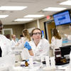 PharmD students working together in the lab